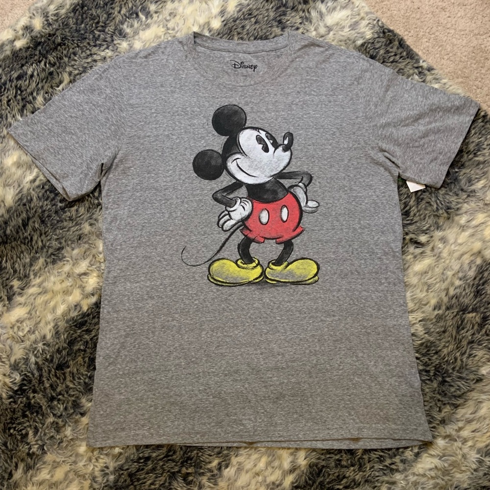 Men’s XL Disney Mickey Mouse Graphic Tee Grey